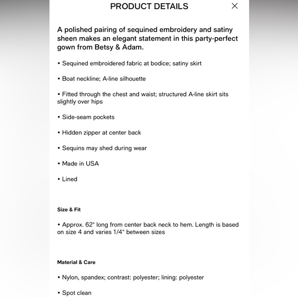 Betsy & Adam formal dress - Picture 6 of 6